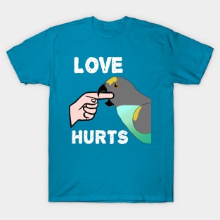 Love Hurts Meyers Parrot T-Shirt